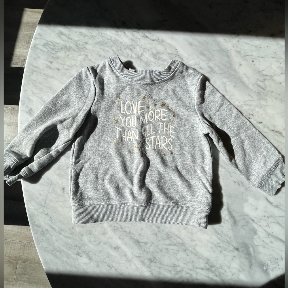 Toddler girls grey sweater - light weight
